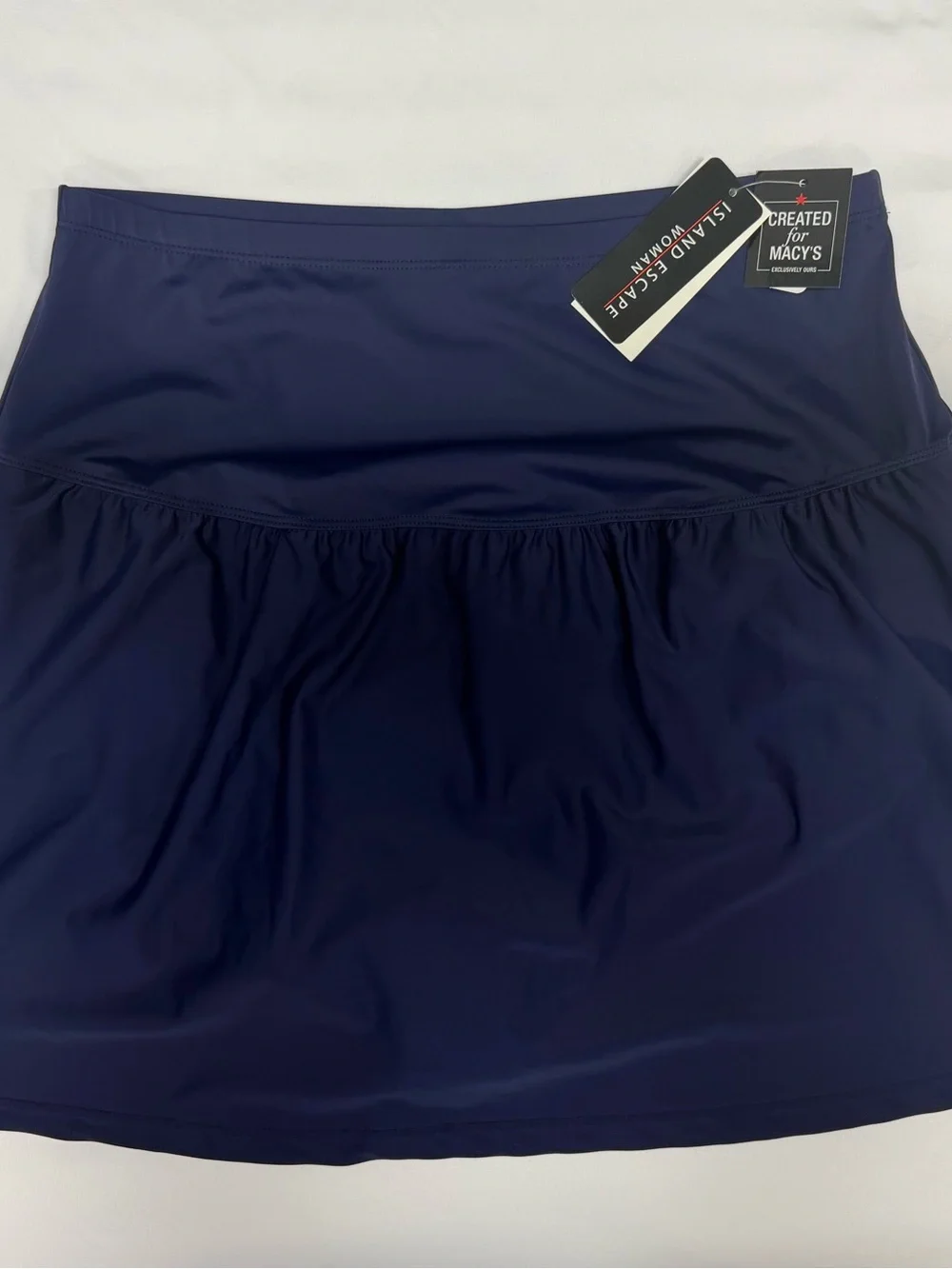 Island Escape Navy Flared Swim Skirt
